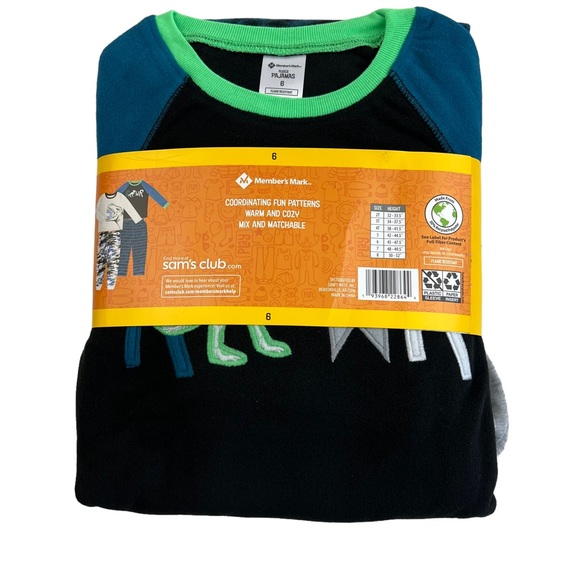 NWT 2 Pack- Dinosaur Long Sleeve and Pants Pajama Set Size 6 - Picture 9 of 9